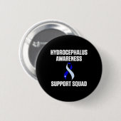 Hydrocephalus Survivor Support Awareness Warrier Button (Vorne & Hinten)