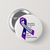 Hydrocephalus und Chiari Knopf Button (Vorne & Hinten)