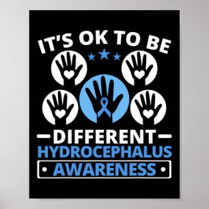 Hydrocephalus Warrior Brain Tumor Hydrocephalus Aw Poster