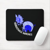 Hydrocephalus Warrior Elephant Hydrocephalus Aware Mousepad (Mit Mouse)