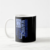 Hydrocephalus Warrior Flag Blaue Flecke Kaffeetasse (Links)