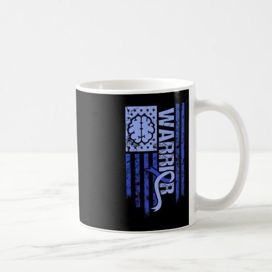 Hydrocephalus Warrior Flag Blaue Flecke Kaffeetasse (Rechts)