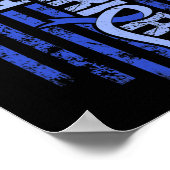 Hydrocephalus Warrior Flag Blaue Flecke Poster (Ecke)