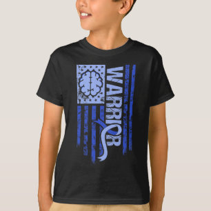 Hydrocephalus Warrior Flag Blaue Flecke T-Shirt