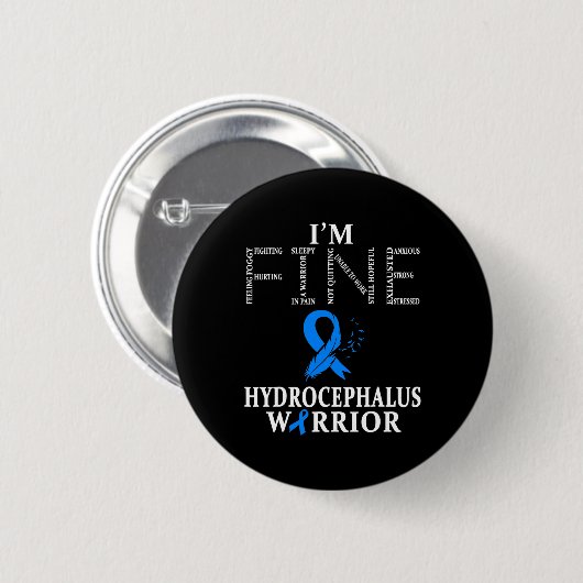Hydrocephalus Warrior I Button (Vorne & Hinten)