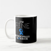 Hydrocephalus Warrior I'm Fine Feather Kaffeetasse (Links)