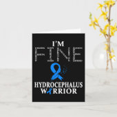 Hydrocephalus Warrior I'm Fine Feather Karte (Gelbe Blume)