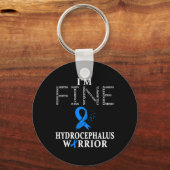 Hydrocephalus Warrior I'm Fine Feather Schlüsselanhänger (Vorderseite)