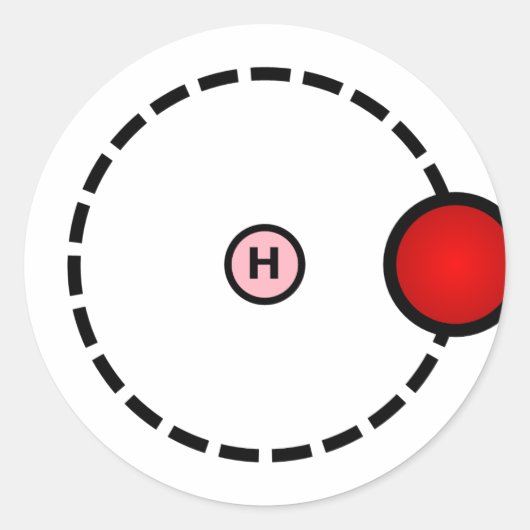 Hydrogen Atom Runder Aufkleber (Vorderseite)