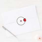 Hydrogen Atom Runder Aufkleber (Umschlag)