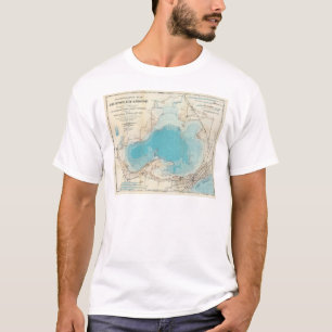 Hydrografischer Karte See Mendota T-Shirt
