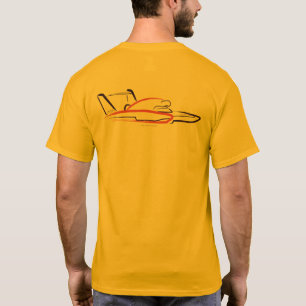 Hydroplane 01 Gold Rückseite T-Shirt