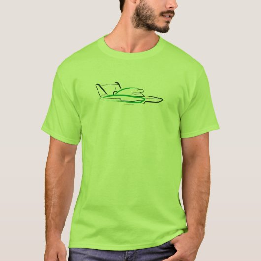 Hydroplane 01 Lime Front wird zu T-Shirt (Vorderseite)