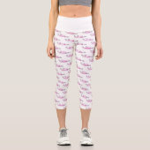 Hydroplane 01 Rosa Überall Capri Leggings (Vorderseite)