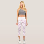 Hydroplane 01 Rosa Überall Capri Leggings (Vorderseite)