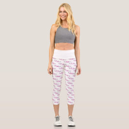 Hydroplane 01 Rosa Überall Capri Leggings