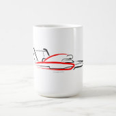 Hydroplane 01 Schwarz und Rot Kaffeetasse (Mittel)