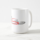 Hydroplane 01 Schwarz und Rot Kaffeetasse (VorderseiteRechts)