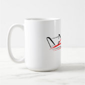 Hydroplane 01 Schwarz und Rot Kaffeetasse (Links)