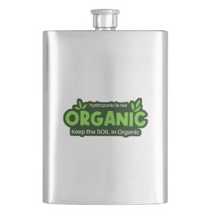 Hydropon ist nicht Bio Behalten Boden in Bio Flachmann