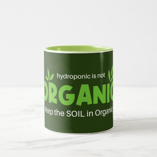 Hydropon ist nicht Bio Behalten Boden in Bio Zweifarbige Tasse (Mittel)