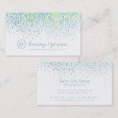 Hydroponik auf Wasserbasis Tropfen Aquarell Visitenkarte (Vorne/Hinten)