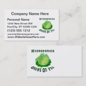 Hydroponik baut auf Ihnen Kopfsalat an Visitenkarte (Vorne/Hinten)