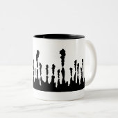 Hydrothermale Tiefseeentlüftung Zweifarbige Tasse (VorderseiteRechts)