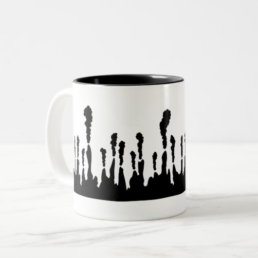 Hydrothermale Tiefseeentlüftung Zweifarbige Tasse (Vorderseite Links)