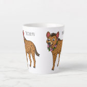 Hyena and flowers cartoon illustration  milchtasse (Vorderseite)