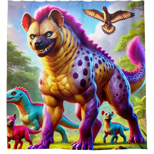 Hyena Art Duschvorhang (Vorderseite)
