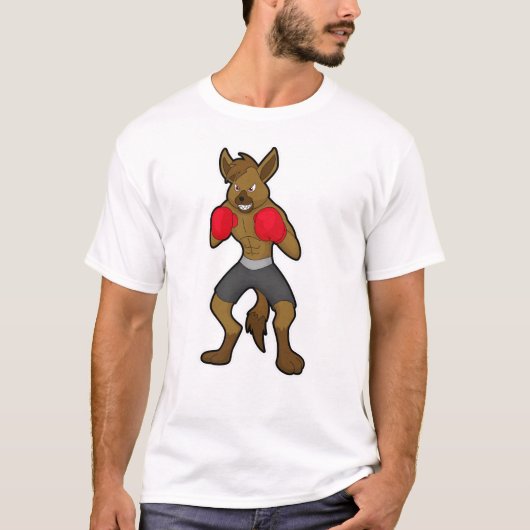 Hyena at Boxing with Boxing gloves T-Shirt (Vorderseite)