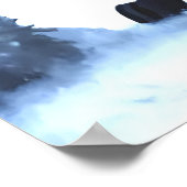 Hyena im schneebedeckten Berg | AI Art Poster (Ecke)