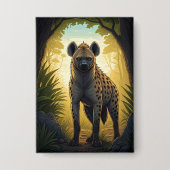 Hyena in a Forest Clearing Button (Vorderseite)