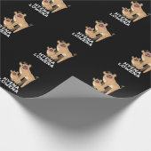 Hyena Lowena Funny Animal Hyena Pun Dark BG Geschenkpapier (Ecke)