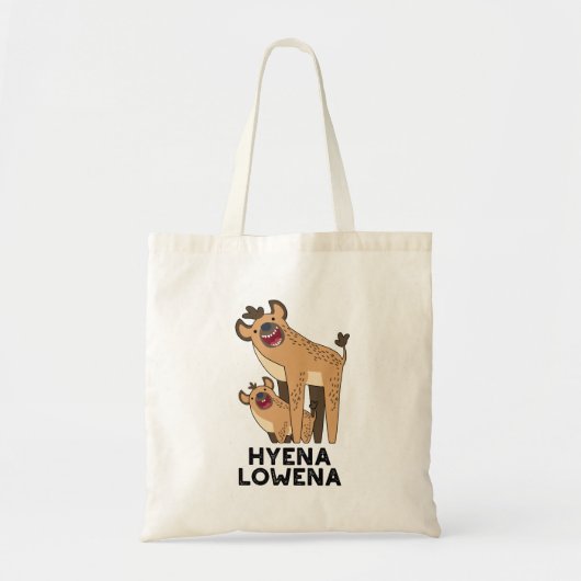 Hyena Lowena Funny Animal Hyena Pun Tragetasche (Vorne)