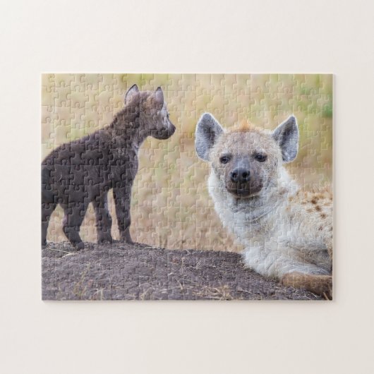Hyena mit einer jungen puzzle (Horizontal)