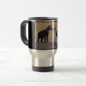 Hyena mit einer jungen reisebecher (Vorderseite Links)