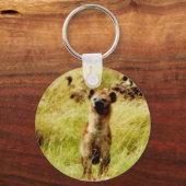 Hyena mit Wildbeest (gnu) Schlüsselanhänger (Vorderseite)