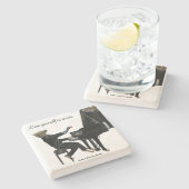 Hyena Piano Music Fantasy Art Stone Untersetzer (Seitenansicht)