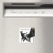 Hyena Piano Music Player Fantasy Art Button Magnet (In Situ (Geschirrspüler))