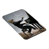 Hyena Piano Music Player Fantasy Art Foto Magnet (Rechte Seite)