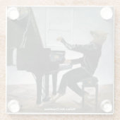 Hyena Piano Music Player Fantasy Art Glass Unterse Glasuntersetzer (Rückseite)