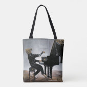Hyena Piano Music Player Fantasy Art Graphic Tasch Tasche (Rückseite)