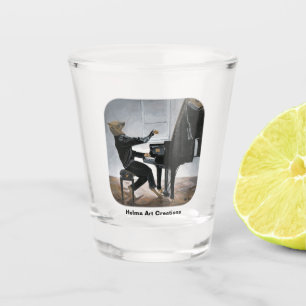 Hyena Piano Music Player Fantasy Art Shooting Glas