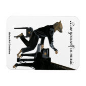 Hyena Piano Music Player Fantasy Flexible Magnet (Horizontal)