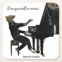 Hyena Piano Music Player Fantasy Paper Untersetzer
