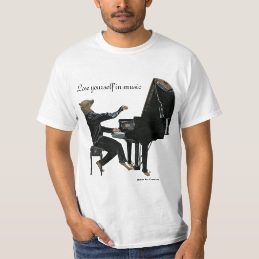Hyena Piano Music Player Fantasy Shirt (Vorderseite)