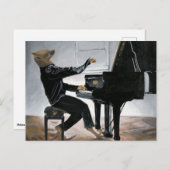 Hyena Piano Musik Player Fantasy Postkarte (Vorne/Hinten)