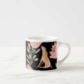 Hyena & Protea: Dunkles Vintages Muster Espressotasse (Rechts)